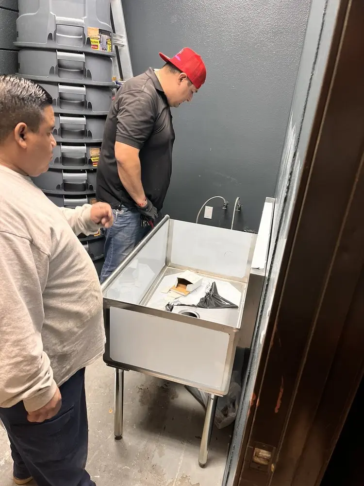 Commercial plumbing and sink installation in Morrisville